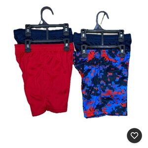 Red and Blue Digital Camo Shorts Set size 4/5